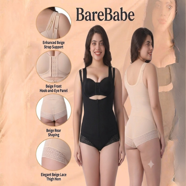 Front Zipper Thong Bodysuit With Lace